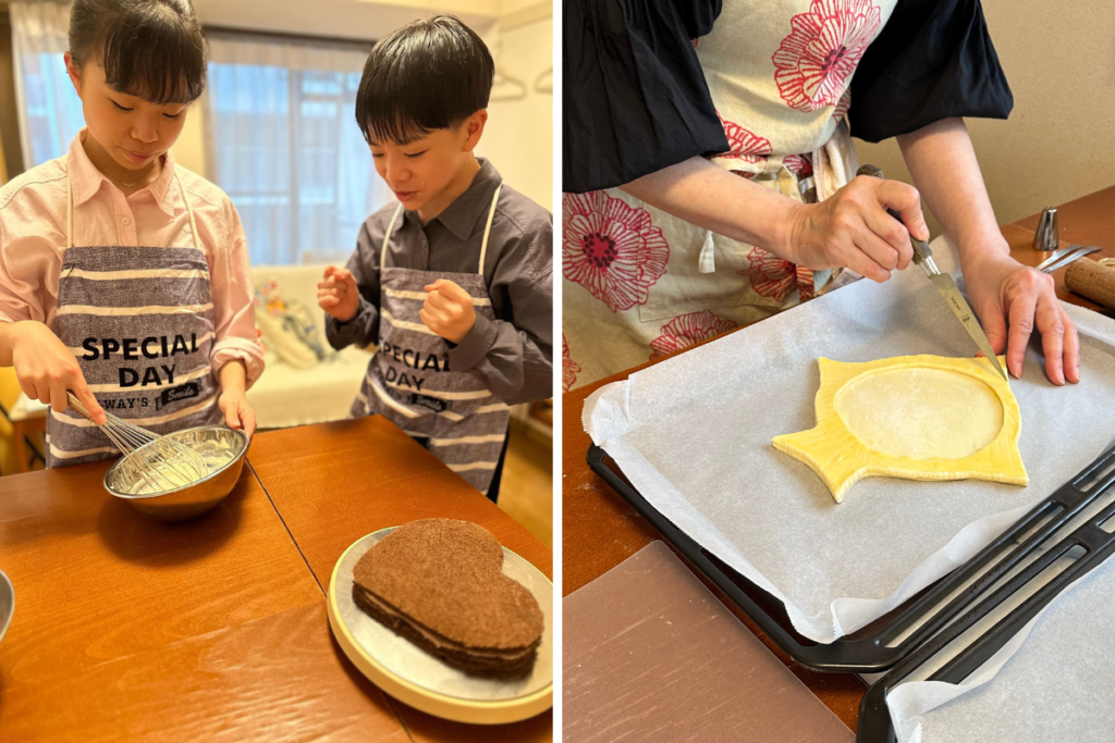 石川美奈子のフランス菓子教室〝ガトー・ド・ミナコ / Les gâteaux de Minako〟生徒さんの様子